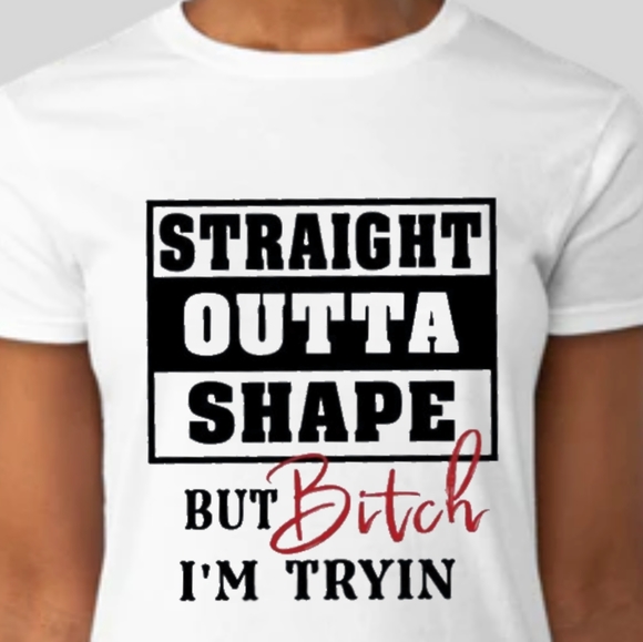 Tops - Take 50% off! Straight outta shape workout women's shirts